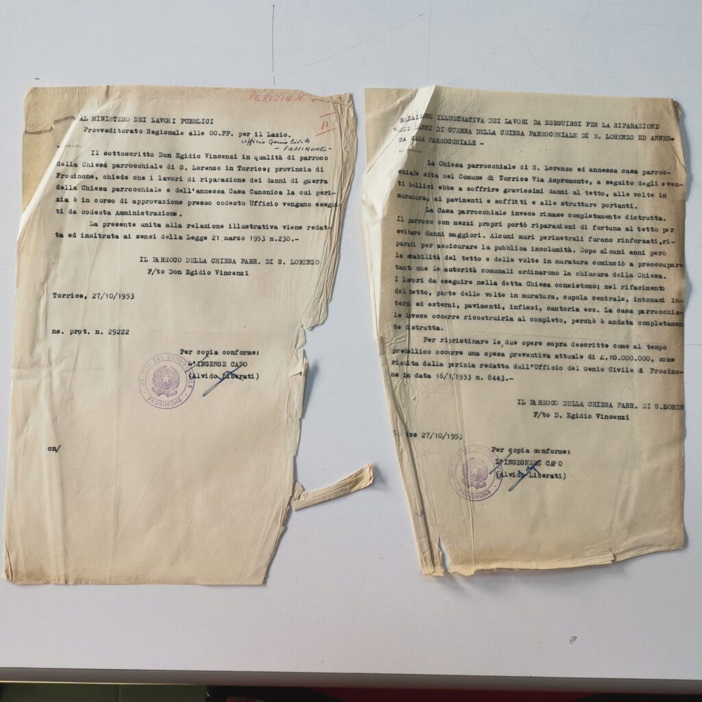LAVORI RESTAURO POST BELLICI CHIESA SAN LORENZO 2